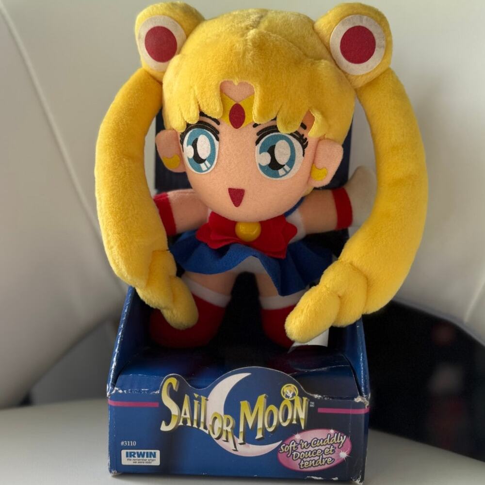 New in Box | Sailor Moon Plush Doll 8" Irwin 1998 Dark Blue Box Vintage